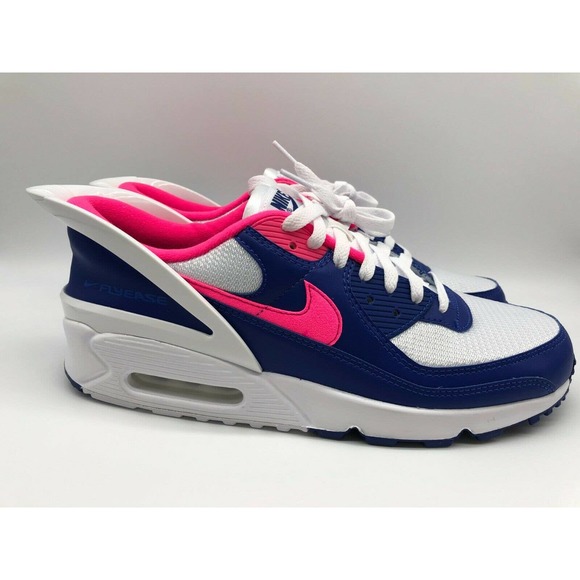 Nike Air Max 90 Flyease Shoes CU0814 101 Hyper Pink Deep Royal